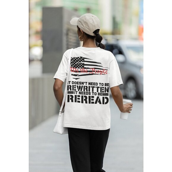 1776 Constitution Tee,Patriotic American Flag Shirt, We The People Statement Tee - Picture 5 of 7